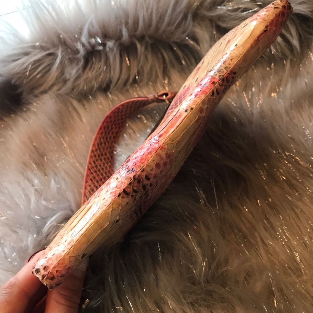 Salvatore Ferragamo Python Skin Frame Clutch - image 8